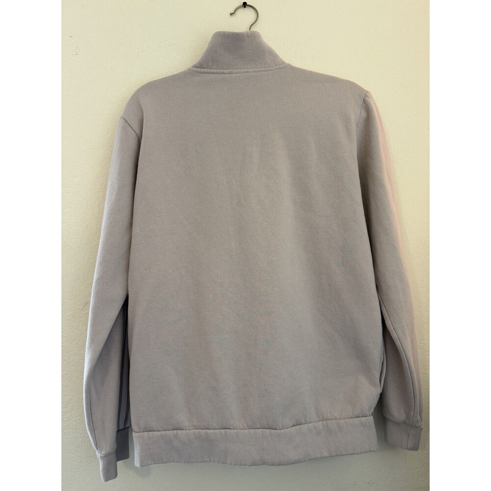 Adidas Men's XL Beige Tracksuit Set Jacket & Joggers Cotton Blend Zip Logo - Picture 3 of 9